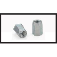 Full Hex Reduced Head Insert Nuts – Compact Well Nuts for Space Limited Sealing Applications – Neoprene Sleeve with Steel Nut, M4-M8 Threads, Low Profile Head for Vibration Dampening in Appliances